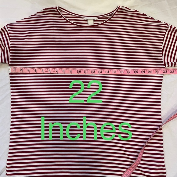 H&M long sleeve red and white striped shirt - Picture 5 of 8